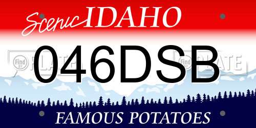 046DSB Idaho License Plate