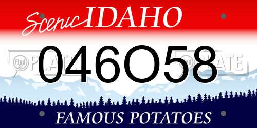 046O58 Idaho License Plate