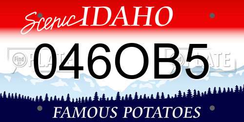 046OB5 Idaho License Plate