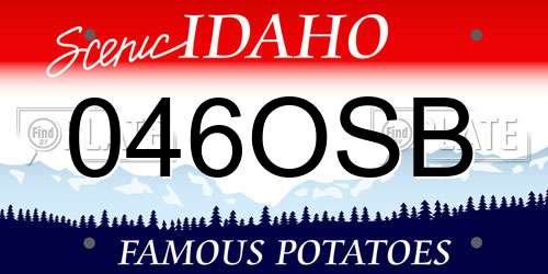 046OSB Idaho License Plate