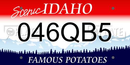 046QB5 Idaho License Plate