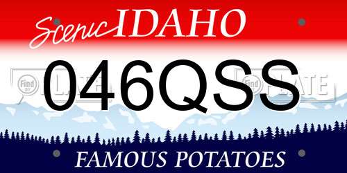 046QSS Idaho License Plate
