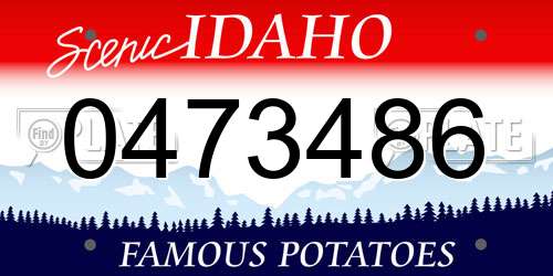 0473486 Idaho License Plate