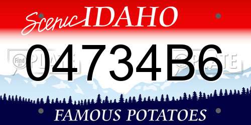 04734B6 Idaho License Plate