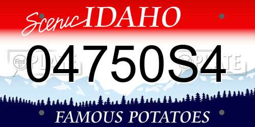 04750S4 Idaho License Plate