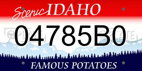 04785B0 Idaho License Plate