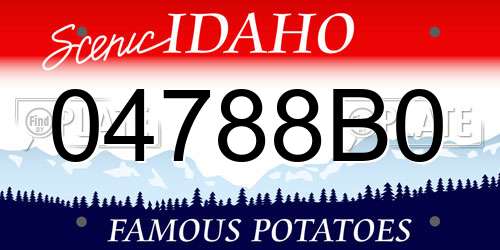 04788B0 Idaho License Plate