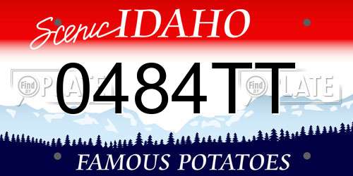 0484TT Idaho License Plate