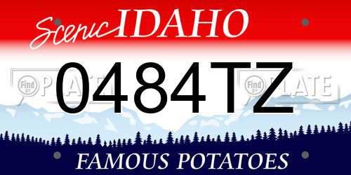 0484TZ Idaho License Plate