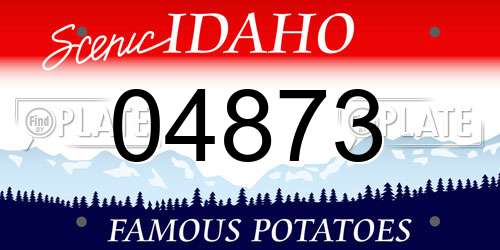 04873 Idaho License Plate