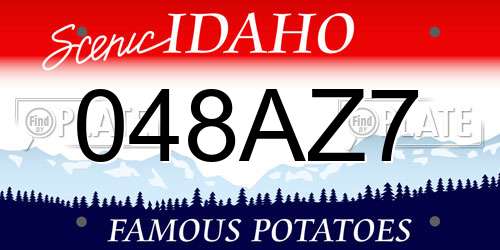 048AZ7 Idaho License Plate