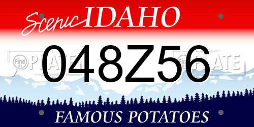 048Z56 Idaho License Plate