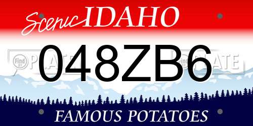 048ZB6 Idaho License Plate