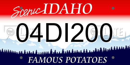 04DI200 Idaho License Plate