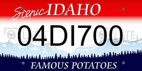 04DI700 Idaho License Plate