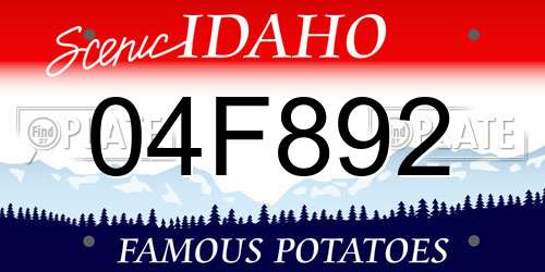 04F892 Idaho License Plate