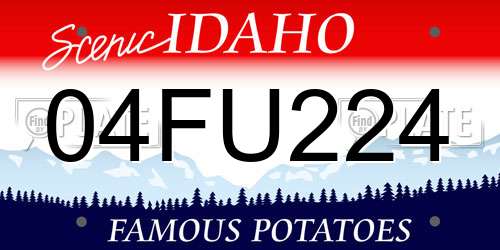 04FU224 Idaho License Plate
