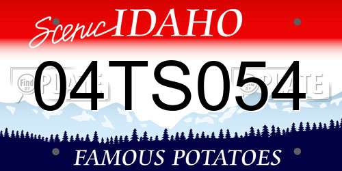04TS054 Idaho License Plate