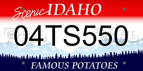 04TS550 Idaho License Plate