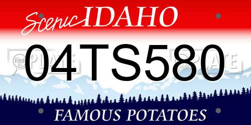 04TS580 Idaho License Plate