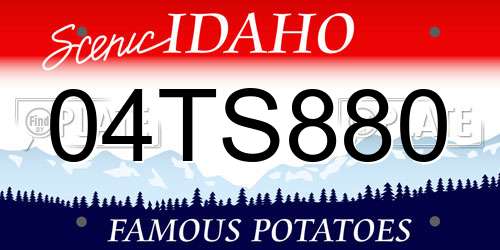 04TS880 Idaho License Plate
