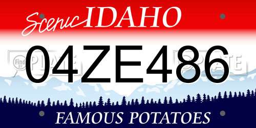 04ZE486 Idaho License Plate