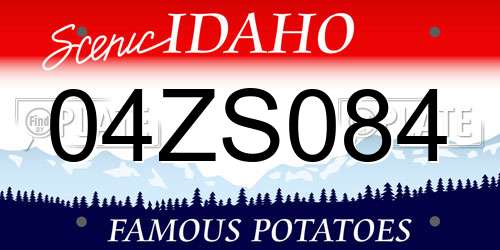 04ZS084 Idaho License Plate