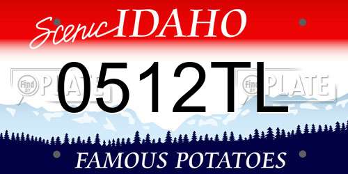 0512TL Idaho License Plate