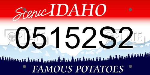 05152S2 Idaho License Plate