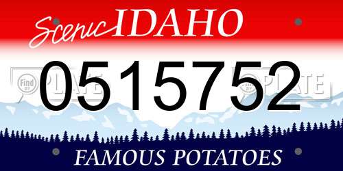 0515752 Idaho License Plate