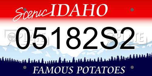 05182S2 Idaho License Plate