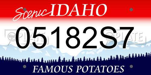 05182S7 Idaho License Plate