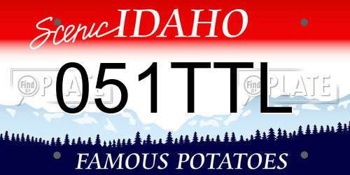 051TTL Idaho License Plate
