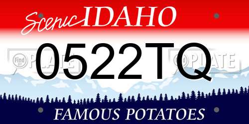 0522TQ Idaho License Plate