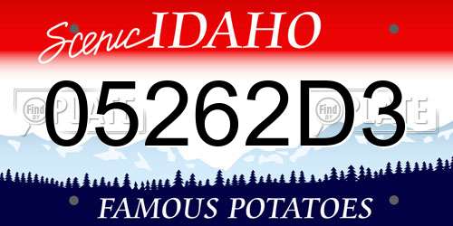 05262D3 Idaho License Plate