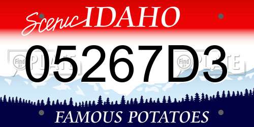 05267D3 Idaho License Plate