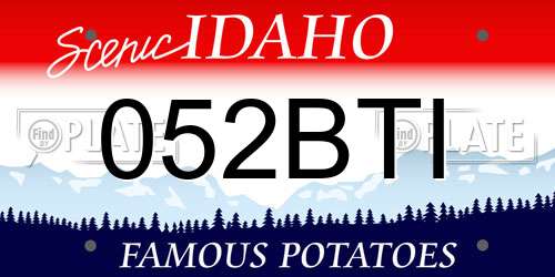 052BTI Idaho License Plate