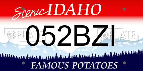 052BZI Idaho License Plate