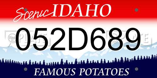 052D689 Idaho License Plate