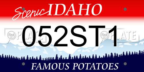 052ST1 Idaho License Plate