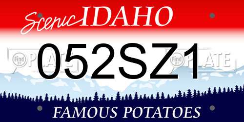 052SZ1 Idaho License Plate