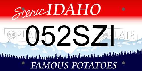 052SZI Idaho License Plate