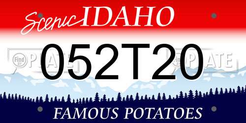 052T20 Idaho License Plate