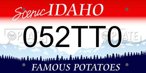 052TT0 Idaho License Plate