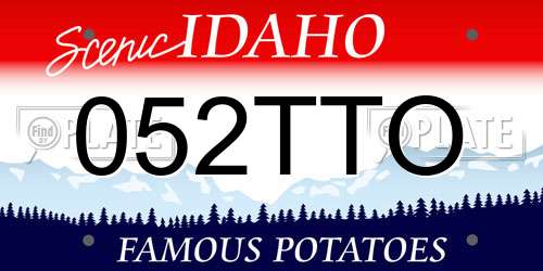 052TTO Idaho License Plate