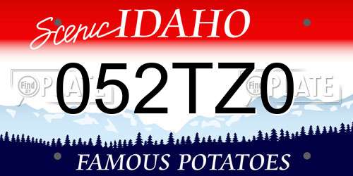 052TZ0 Idaho License Plate