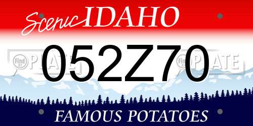 052Z70 Idaho License Plate
