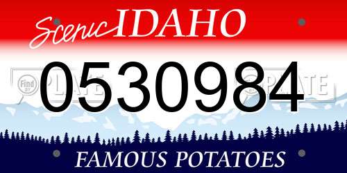 0530984 Idaho License Plate
