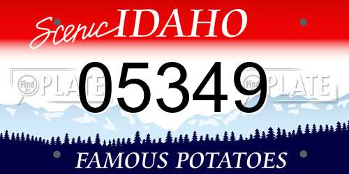 05349 Idaho License Plate