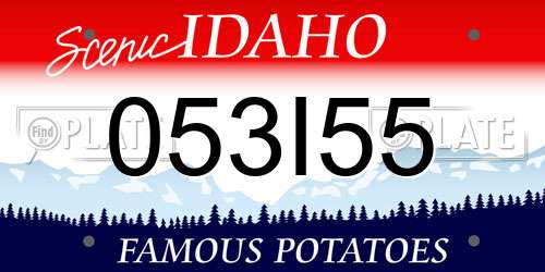 053I55 Idaho License Plate